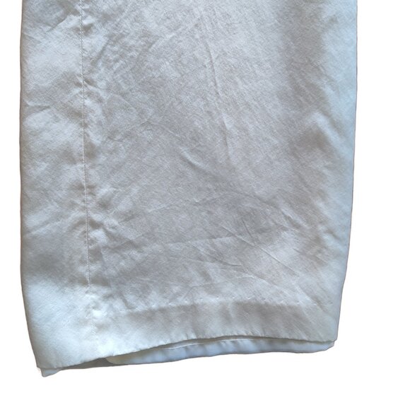 Ralph Lauren Cream Silk Satin Wide Leg Trousers Pants w' Fringed Long Belt 8 - Picture 4 of 7